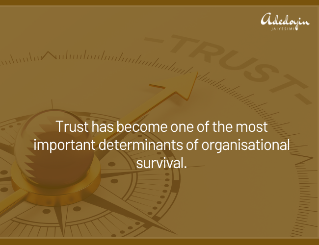 Trust is an important tool for organisational success